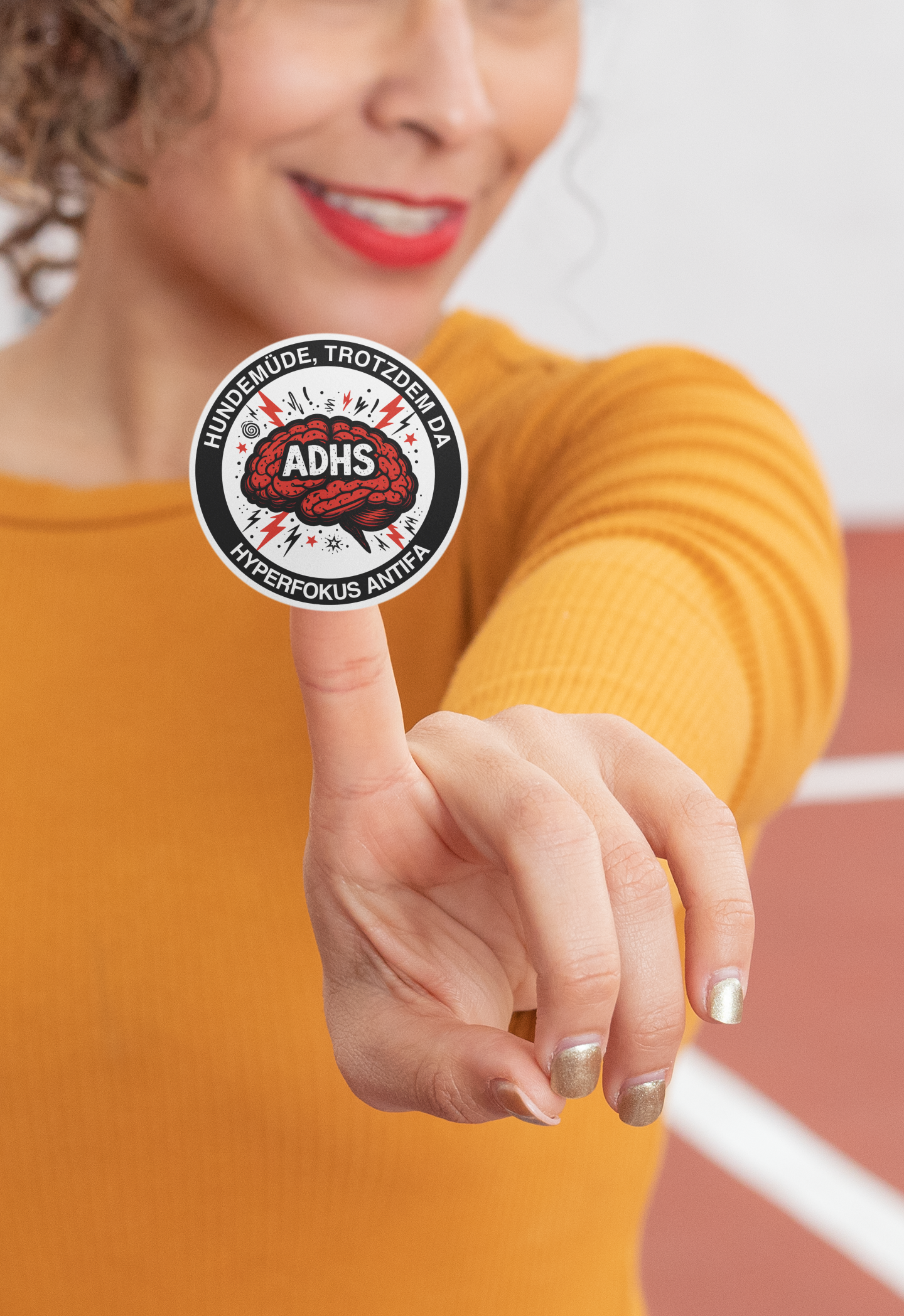 ADHS Antifa Aufkleber rund 9,5 cm • 10er Set Statement Sticker